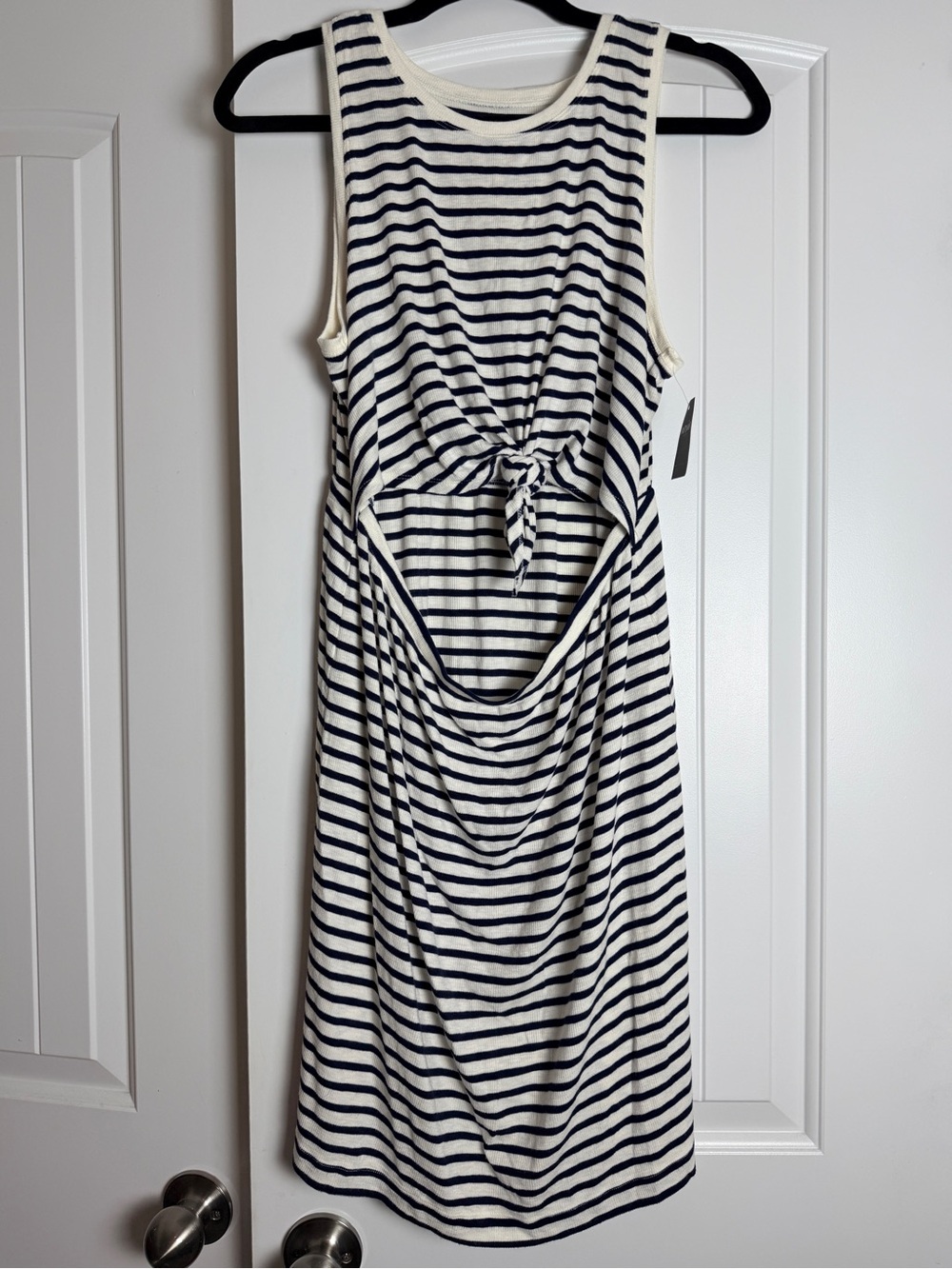 NWT Aerie Striped Navy & White Tie Open Midriff Sleeveless Dress